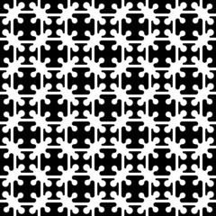 Vector seamless black and white geometric pattern.