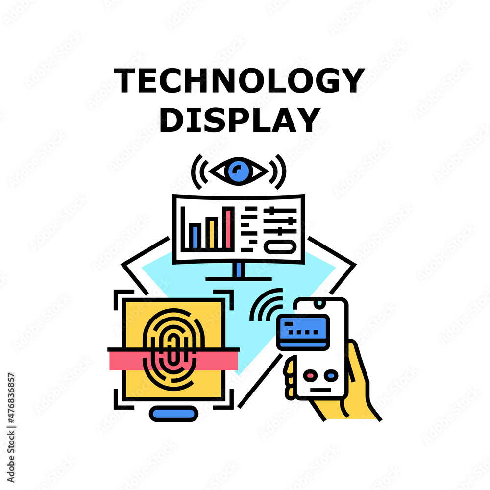Poster technology display digital screen. future data. tech game. cuber virtual element. dashboard vector c