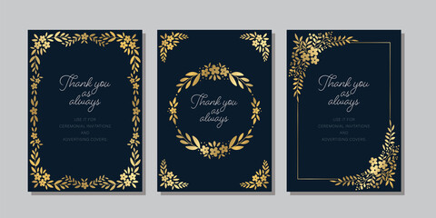 Set of Floral Frame for Card Design