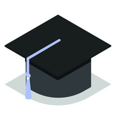 Graduation cap isolated on white background