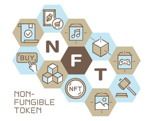 NFT　六角形のロゴ