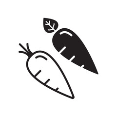 carrot icon design vector templates white on background