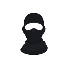 criminal mask black icon vector illustration