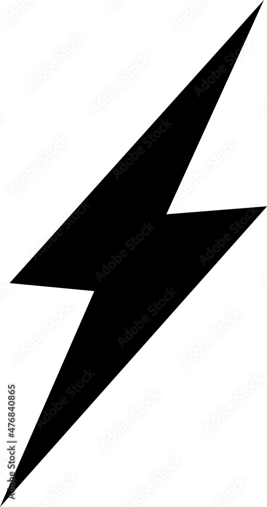 Poster lightning shaped simple icon vector.eps