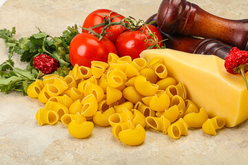 Italian pasta - raw pipe rigate