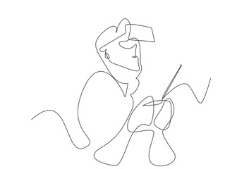 a teenager playing games with real virtual glasses