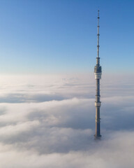 Obraz premium ostankino tower in the sky