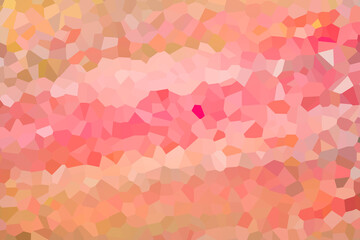 Light pink and orange crystals mix