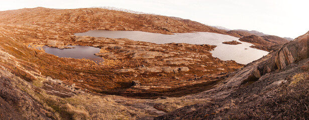 Arctic Circle Trail Trekking Path between Kangerlussuaq and Sisimiut in Greenland.