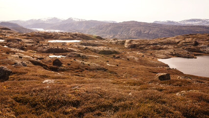 Arctic Circle Trail Trekking Path between Kangerlussuaq and Sisimiut in Greenland.