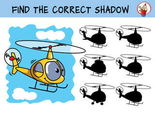 Helicopter. Find the correct shadow