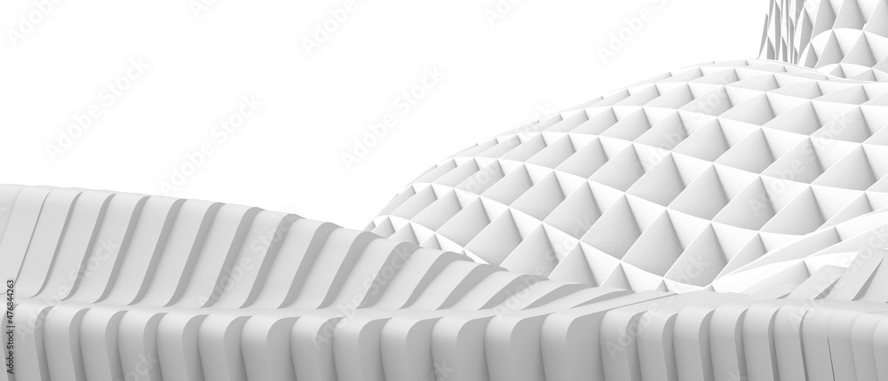 Poster abstract background. geometric shape curve for architecture parametric design and business concept o