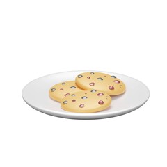 cookies- Winter and christmas 3d illustration