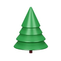christmas tree - Winter and Christmas 3d illustration