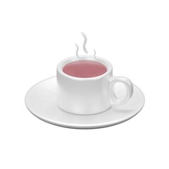 Hot Coffe - Winter and christmas 3d illustration