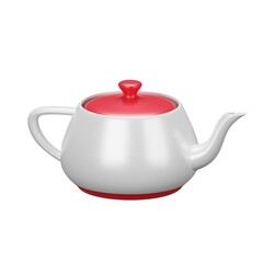 Teapot - Winter and christmas 3d illustration