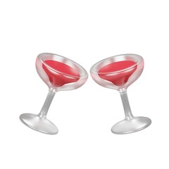 WIne - Winter and christmas 3d illustration