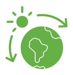 Greenhouse Effect icon. Vector graphic glyph style isolated on white background