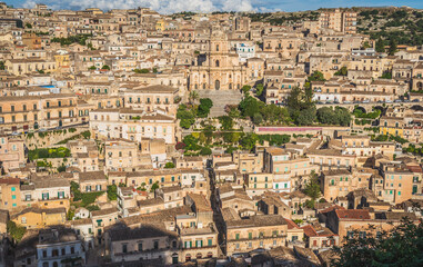 Wonderful View of Modica City Centre, Ragusa, Sicily, Italy, Europe, World Heritage Site