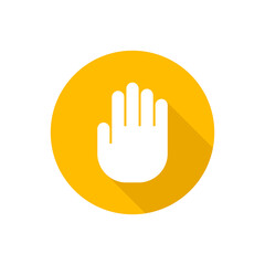 Obraz premium Hand flat icon with shadow