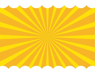 背景　壁紙　目立つ　黄色　オレンジ　集中線　雲　吹き出し