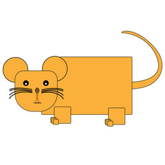 illustration design of a mouse with some various concept design