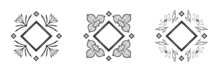 Decorative element for graphic design - a composition of spring flowers crocus, hepatica and anemones. Suitable for decorative paper, postcards, envelopes.