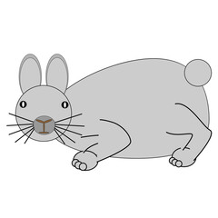 illustration design of a rabbit with some various concept design