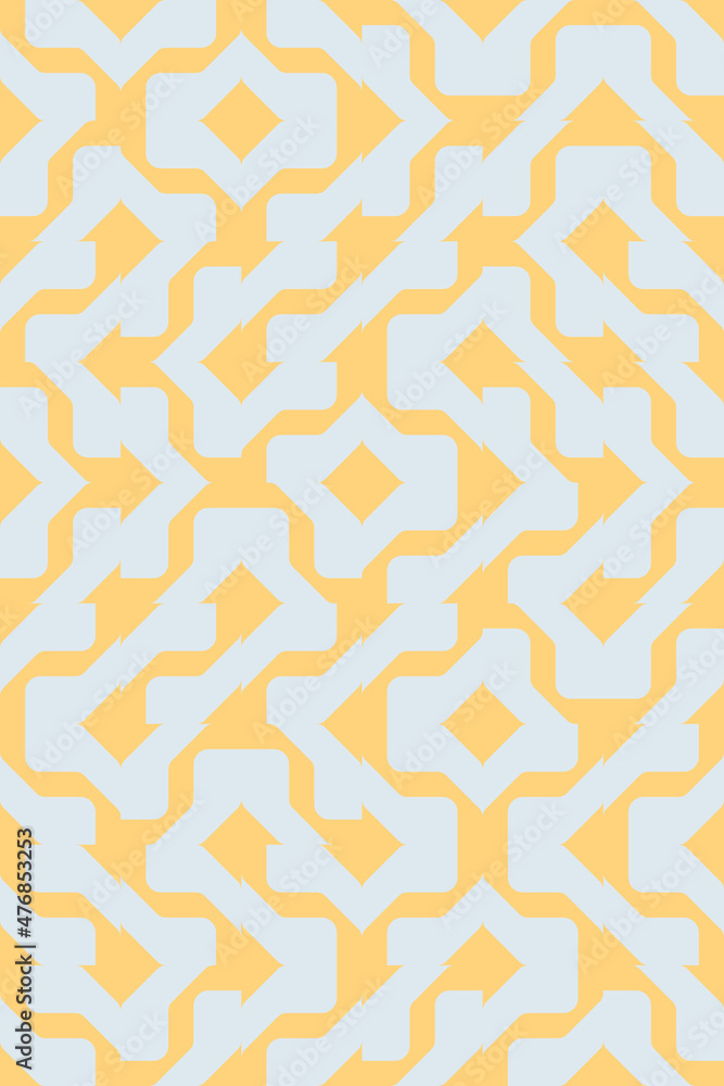 Poster generative design artwork of abstract vector generated shapes composition