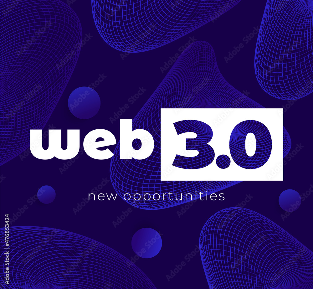 Poster web 3.0 or web3 banner design