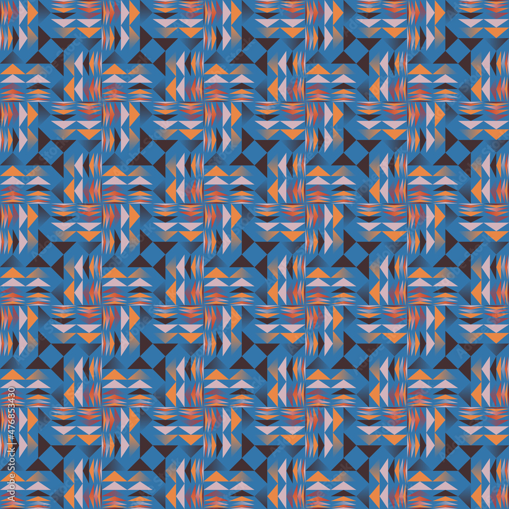 Poster seamless abstract vector pattern design made with repetitive geometric shapes