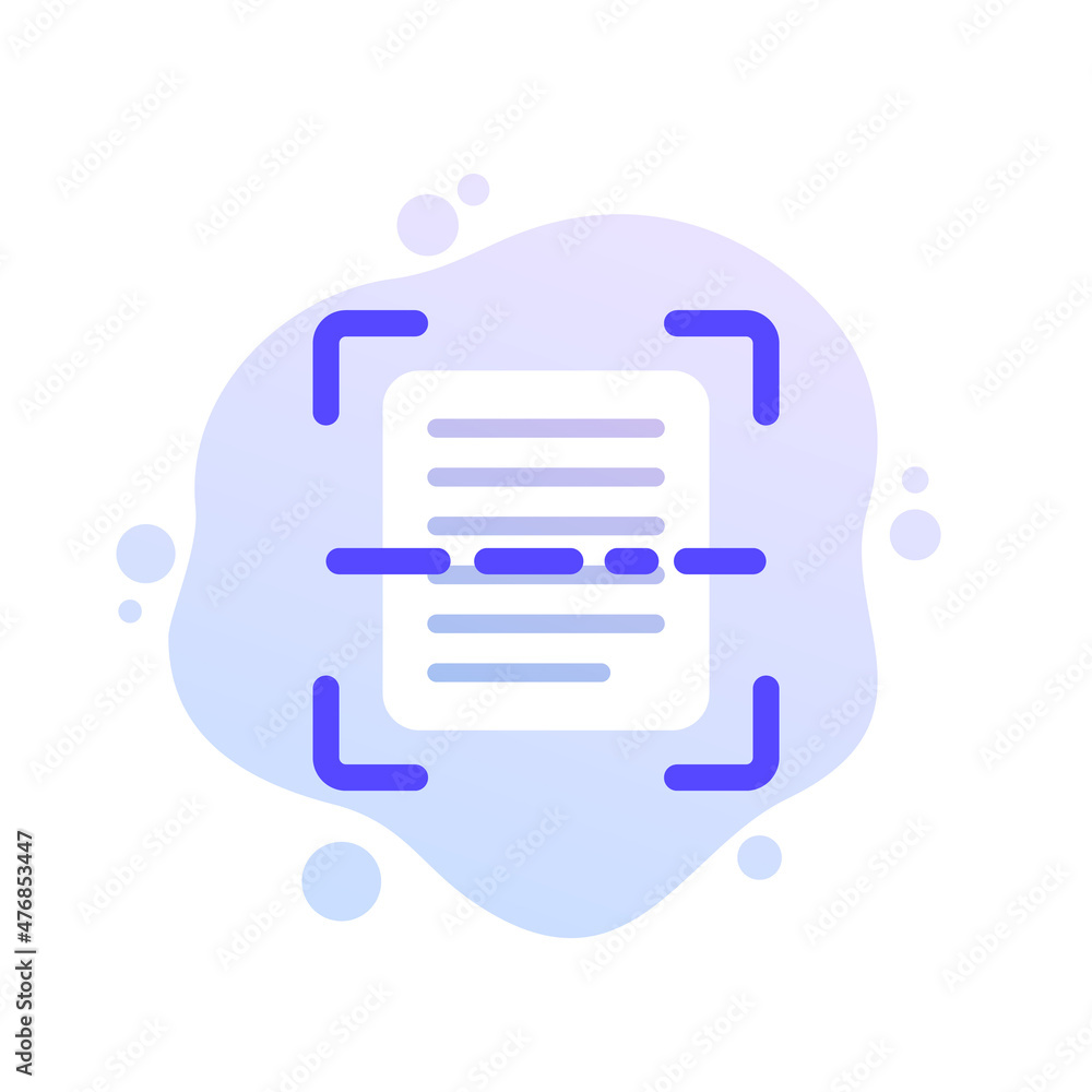 Poster document scan icon, vector design