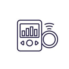 continuous glucose monitoring device line icon