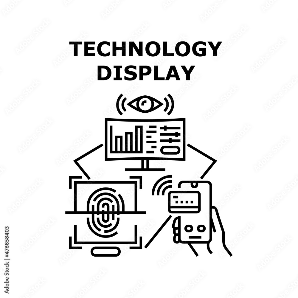 Poster technology display digital screen. future data. tech game. cuber virtual element. dashboard vector c