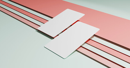 Business card mockup image modern and flat business card design 3d rendered premium quality image