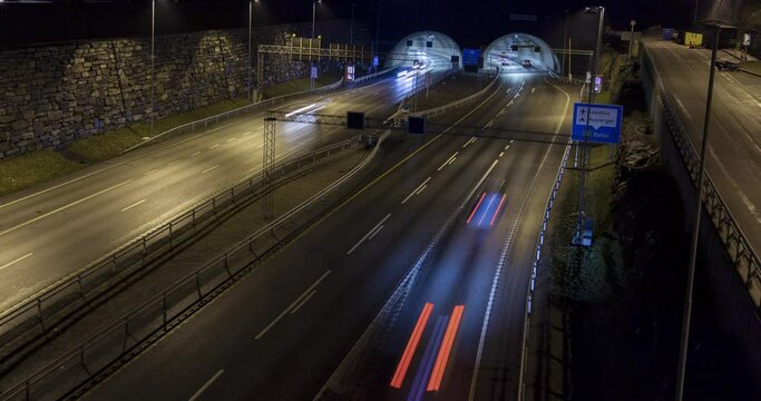 Timelapse of E39 road in Stavanger.