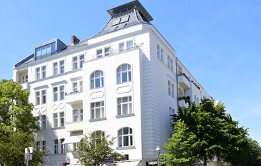 Historische Fassade im Stadtteil Moabit, Tiergarten, Berlin