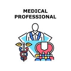 Fototapeta na wymiar Medical professional health doctor. hospital nurse. professional team. medicine care medical professional vector concept color illustration