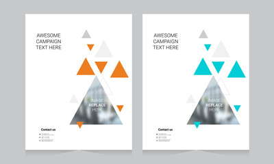 Cover design for annual report and business catalog, magazine, flyer or booklet. Brochure template layout. A4 cover vector EPS-10