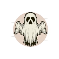 ghost halloween vector illustration