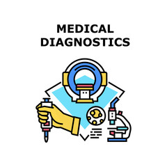 Medical diagnostics health care. hospital doctor. emergency treatment. disease laboratory.medical diagnostics vector concept color illustration