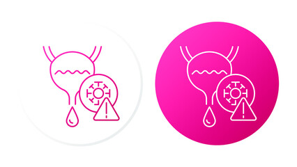 Bacterial infection. Two icons concept