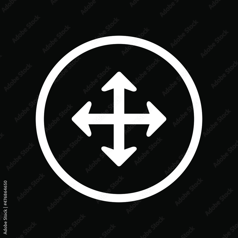 Poster arrows in four directions. four side arrow icon. arrow icon illustration vector sign symbol for your