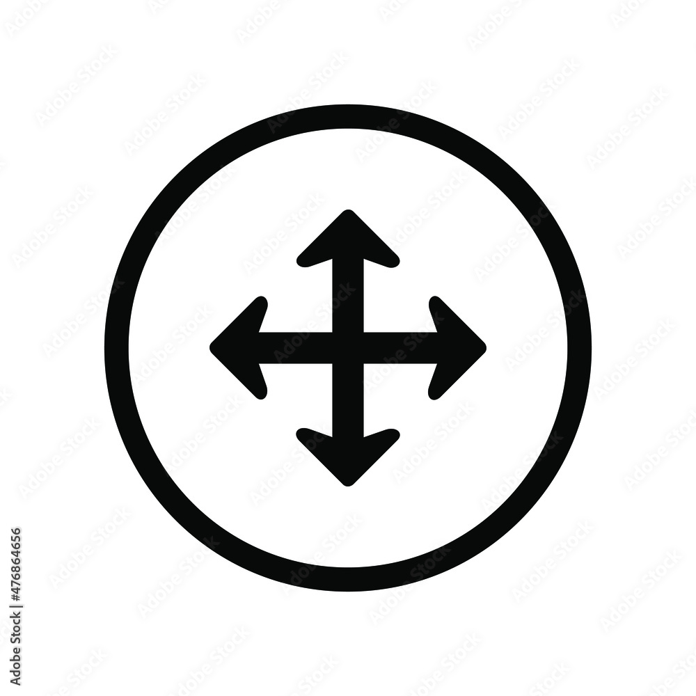 Poster arrows in four directions. four side arrow icon. arrow icon illustration vector sign symbol for your