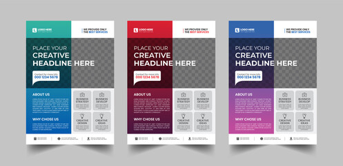 Modern Corporate business flyer template design and Digital marketing agency flyer template