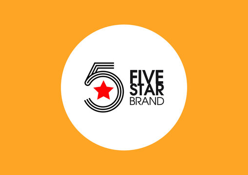 Five star logo design concept
