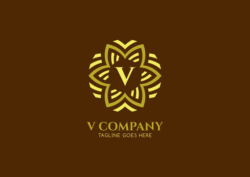 Letter V brand logo design 