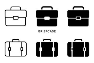 briefcase icon set vector design template