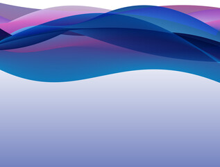 カラフルなグラデーションで描かれた抽象的な波のイラスト