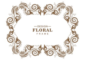 .Ornamental decorative floral frame design